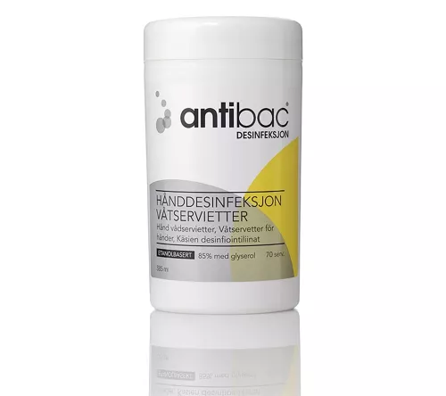 Antibac desinfektionsservetter 70-pack – alkoholservetter för snabb hand- och ytdesinfektion