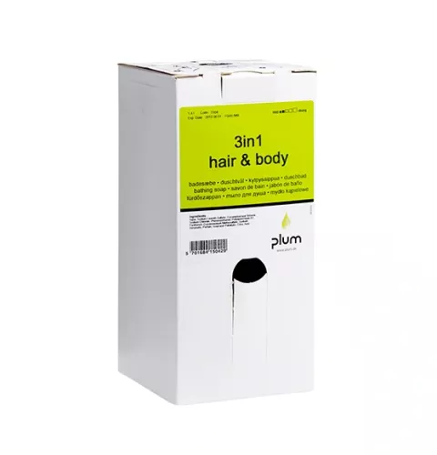 Dispenser för handtvål Plum 3in1 Hair & Body – praktisk och hygienisk lösning för dusch och handtvätt i offentliga miljöer