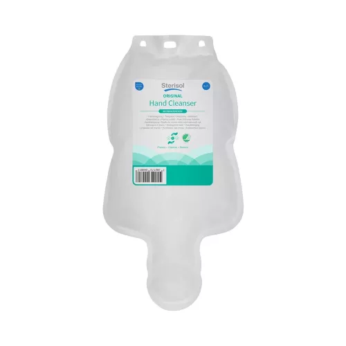 Sterisol dispenser 700 ml – väggmonterad hållare för handtvål och hygienpåse  Dispenser för 700 ml Sterisol tvålpåse – vit tvålautomat för vård, skola och offentliga hygienutrymmen