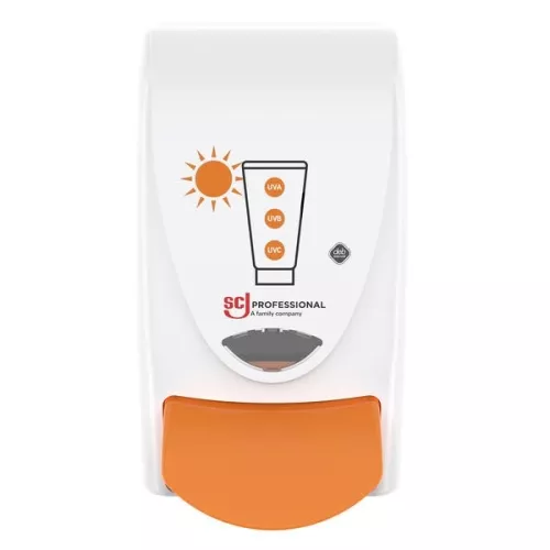 Dispenser Sun Protect 1L SC Johnson – robust väggmonterad dispenser för solskyddsmedel i offentliga och industriella miljöer