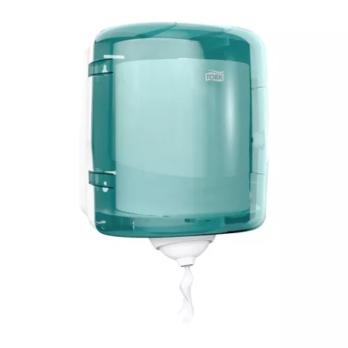 Dispenser Tork M4 Reflex grön – hållbar pappersdispenser med centrummatning, idealisk för professionella miljöer