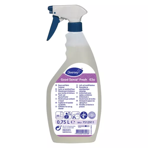 Diversey Good Sense Fresh O3A 750 ml – effektiv luktborttagare med fräsch doft för professionella miljöer