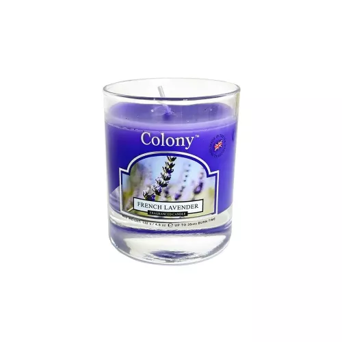 Doftljus i glas French Lavender – elegant doftljus med lugnande lavendeldoft som skapar en avslappnande och harmonisk atmosfär i hem och inredningsmiljöer