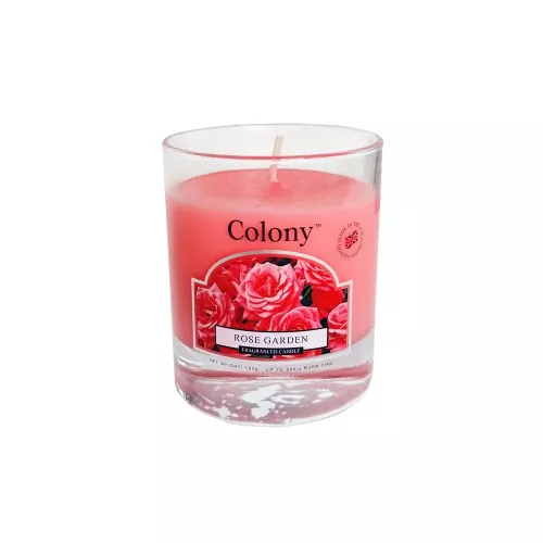 Doftljus i glas Rose Garden – elegant doftljus med rosig blomdoft som skapar en varm och harmonisk atmosfär i hem och inredningsmiljöer