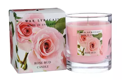 Doftljus Rose Bud England – dekorativt doftljus med rosdoft som skapar en varm och avkopplande atmosfär i hem och inredningsmiljöer