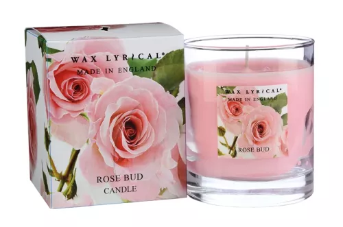 Doftljus Wax Lyrical i glas – Rose Bud, elegant rosdoftande ljus för en harmonisk och väldoftande hemmiljö