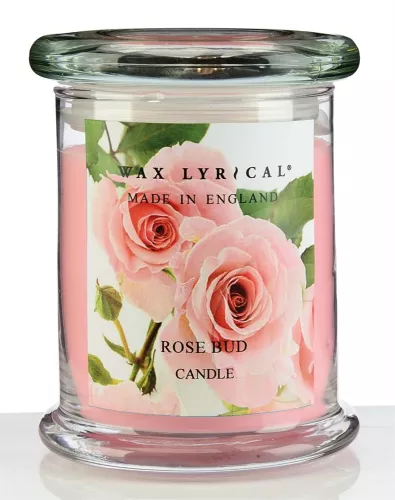 Doftljus Wax Oyricals Rose BU – stort dekorativt ljus med rosendoft och glaslock för en lyxig och avslappnande atmosfär