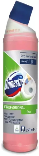 Domestos Pro Formula Eco WC-rent 750 ml – effektivt och miljövänligt rengöringsmedel för toaletter som tar bort kalk och smuts