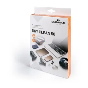 DURABLE DRY CLEAN 50 luddfria rengöringsdukar för skärmar och plastytor