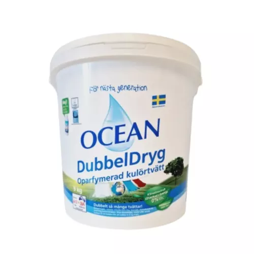 Dubbeldryg tvättmedel 9 kg oparfymerad – högkoncentrerat tvättpulver för effektiv rengöring av kläder utan parfym