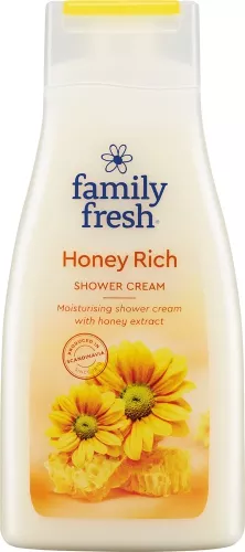 Duschcreme Family Fresh Honey Rich 500 ml – återfuktande duschgel med honungsextrakt, mild mot huden och med mjuk doft