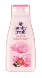 Family Fresh So Soft duschcreme 500 ml – mjukgörande kroppstvål med vårdande formula  Duschkräm Family Fresh So Soft – 500 ml med krämig konsistens för len och återfuktad hud