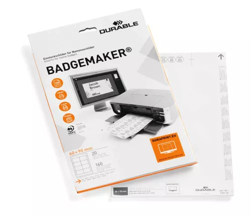 Etiketter Badgemaker 60x90 mm – praktiska etiketter för enkel utskrift av namnskyltar och badges
