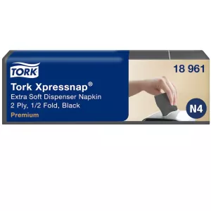 ​Tork Xpressnap® Extra Mjuk Svart Dispenserservett N4