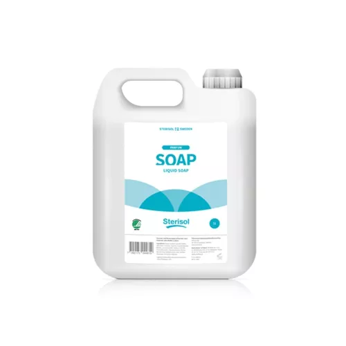 Sterisol flytande tvål 5L – oparfymerad och mild tvål i storpack för offentlig och professionell handhygien