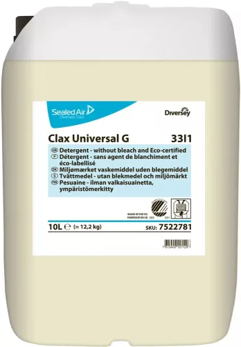 Flytande tvättmedel Clax Universal Pur-Eco 33I1 – kraftfull och miljömärkt textilvård för professionell användning