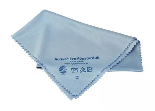 Fönsterduk Activa Eco 40x50 cm – miljövänlig mikrofiberduk för skinande rena fönster och glasytor