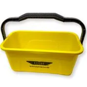 Ettore Super Bucket fönsterputshink 10 liter, rektangulär plastbehållare med bärhandtag och förstärkta kanter, anpassad för fönsterputsverktyg