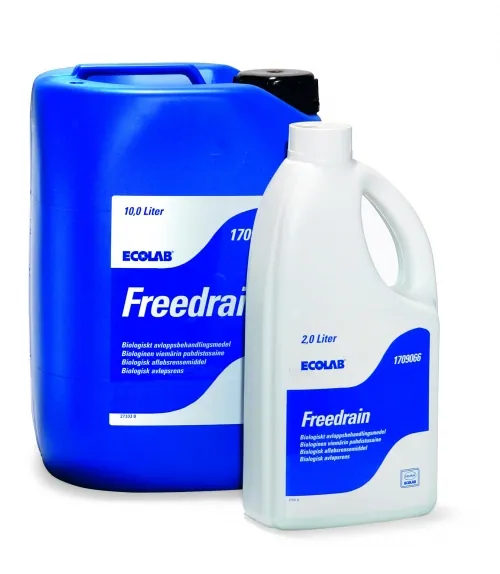 FreeDrain Ecolab 2L – kraftfullt avloppsrengöringsmedel för att lösa fett, slam och dålig lukt i köks- och avloppssystem