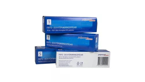 Fryspåse LLD 5L 30-pack – slitstarka och täta plastpåsar för säker infrysning och förvaring av livsmedel