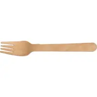 Gastro engångsgaffel i björkträ 16 cm 100-pack vaxbehandlat och slitstarkt träbestick med slät yta och bra grepp, perfekt för servering, catering, takeaway och miljövänliga engångsalternativ