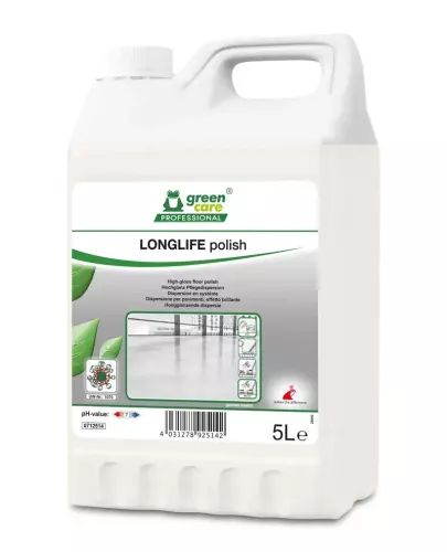 Golvpolish Green Care Longlife Polish 5L – hållbar och miljövänlig polish som ger långvarigt skydd och glans till hårda golv