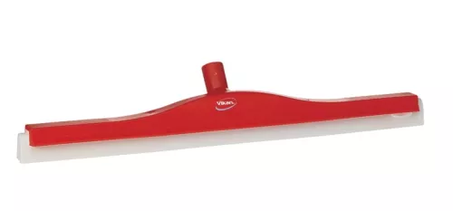 Röd Vikan golvraka 60 cm – hygienisk skrapa med flexibel led och dubbla blad för rengöring i HACCP-zoner