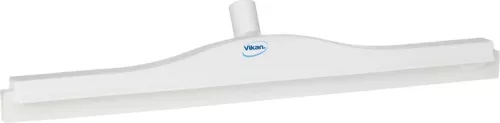 Vikan golvraka 60 cm vit, ledad med två blad – hygienisk golvraka med flexibel led och dubbla gummiblad för effektiv borttagning av vätska på släta golvytor, idealisk för livsmedelsindustri och professionella rengöringsmiljöer