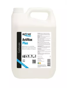Activa Activax Plus golvvax 5L – slitstarkt och högblankt vax för professionell golvbehandling  5-liters dunk med Activa Activax Plus – självgående golvvax för polishfria golvytor