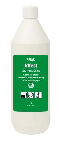 Activa Effect Grovrengöring 1L – kraftfullt rengöringsmedel för hårt smutsade ytor  1-liters flaska med Activa Effect – effektiv grovrengöring för industri, kök och sanitetsytor