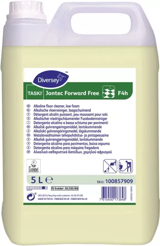 Diversey Taski Jontec Forward Free – parfymfri grovrengöring för hårda golvytor  Grovrengöringsmedel från Diversey – Jontec Forward Free för maskinell eller manuell golvrengöring