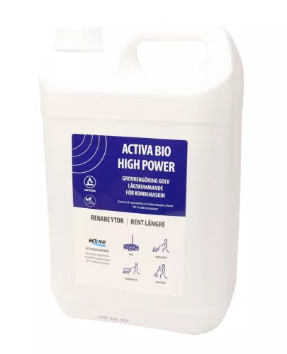 Grovrent Activa Bio High Power 5L – biologiskt nedbrytbart kraftfullt rengöringsmedel för effektiv borttagning av fett och smuts i kök och industrimiljöer