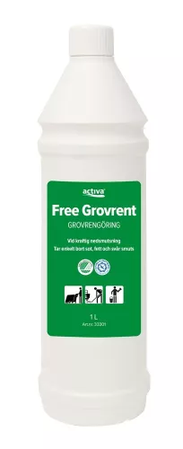 Grovrent Activa Free 1L – effektivt och parfymfritt rengöringsmedel för hårt smutsade ytor i känsliga och professionella miljöer