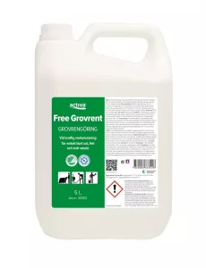 Activa Free Grovrent 5L – parfymfritt grovrengöringsmedel för professionell användning  5-liters dunk med Activa Free Grovrent – effektiv och allergivänlig rengöring för hårt smutsade ytor