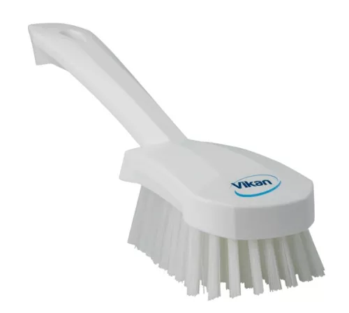 Handborste Vikan hård 27 cm vit – hygienisk borste för storkök och livsmedelsmiljöer, idealisk för kraftig rengöring av ytor och utrustning