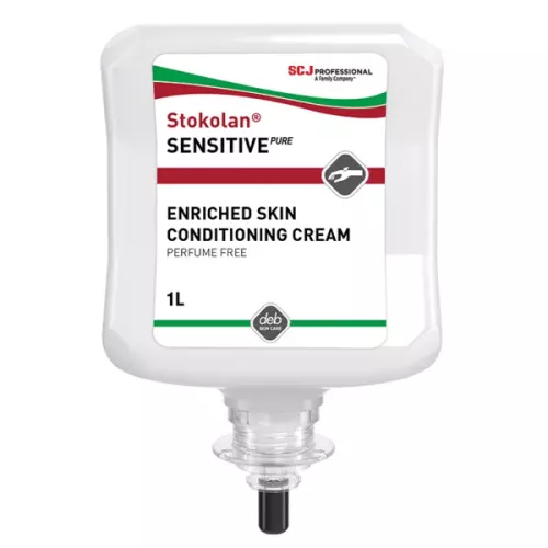 Deb Stokolan Sensitive Pure 1L – parfymfri och hudvänlig handkräm för känslig och torr hud