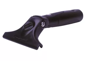 Ettore Contour Pro handtag med justerbart huvud och fjädrande fjärrvinkel, designat för professionell fönsterskrapning på höjd och i vinklar