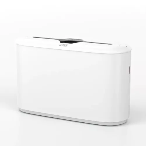 Handtorkhållare Tork H2 fristående vit – praktisk och hygienisk plastdispenser för H2-handdukar, idealisk för mobila eller tillfälliga hygienstationer