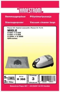 ​HANESTROM Miele S 5000-S 5999 Dammsugarpåsar 5-pack