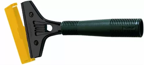 Ettore Heavy Duty-skrapa används för att avlägsna inbrända rester, färg och smuts i bygg- och rengöringsmiljöer