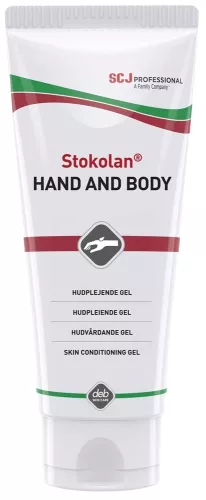 Stokolan Hand & Body 100 ml – återfuktande hudkräm för händer och kropp, idealisk för daglig vård i vård- och arbetsmiljöer