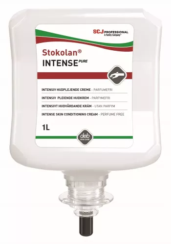 Hudkräm Stokolan Intense 1L – intensivt återfuktande kräm för mycket torr och stressad hud i praktisk pumpflaska