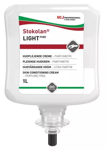 Hudkräm Stokolan Light Pure 1L – parfymfri och snabbt absorberande vårdkräm för känslig och torr hud