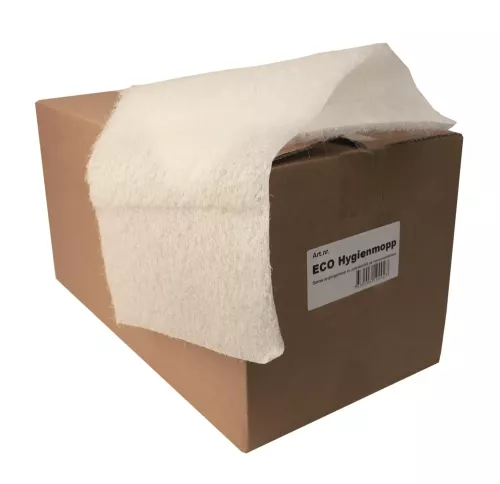 Hygienmopp ECO 60 cm, 200-pack – engångsmoppar för hygienisk våtstädning av stora ytor inom vård, skola och offentliga miljöer