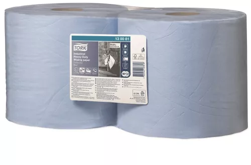 Tork industripapper för avtorkning extra kraftigt – slitstarkt och absorberande papper för tuffa rengöringsuppgifter i industri- och verkstadsmiljöer