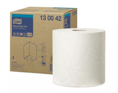 Industripapper Tork Avtorkning Plus Premium – extra mjukt och starkt papper för effektiv rengöring i krävande miljöer