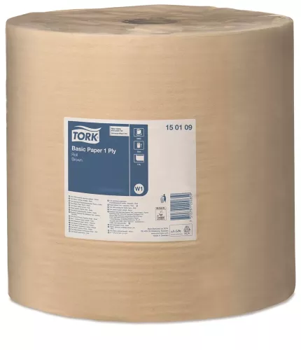 Tork industripapper Basic Universal stor brun – tåligt och absorberande papper för grovrengöring i industriella miljöer