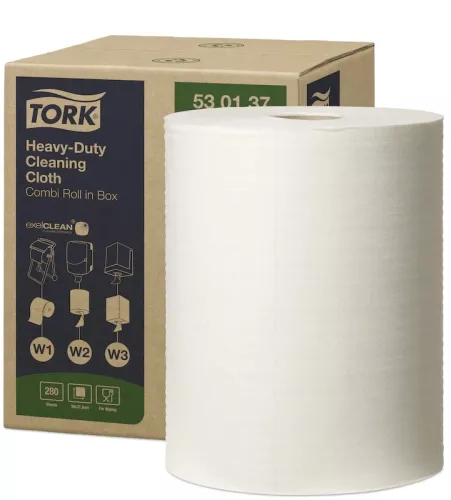 Tork rengöringsduk Premium – kraftigt industripapper för tuff smuts och olja, slitstarkt och absorberande