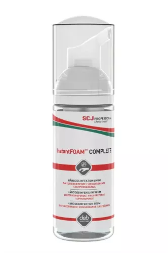 Instant Foam Complete pumpflaska 47 ml – kompakt skumdesinfektion för snabb och effektiv handrengöring