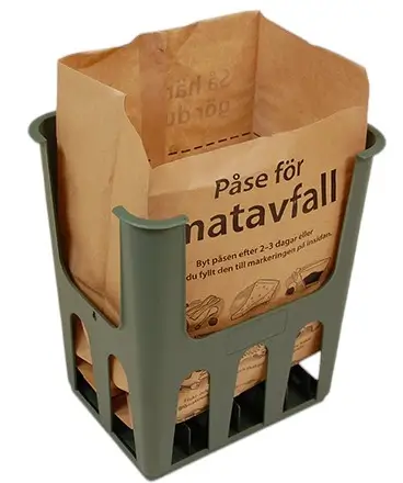 Jonsac matavfallspåse 22L 100-pack – papperspåsar för organiskt avfall och källsortering, miljövänlig och slitstark lösning för kök och hushåll